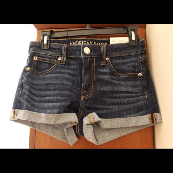 American Eagle Outfitters Pants - NWT AE super stretch rolled denim shorts size 2